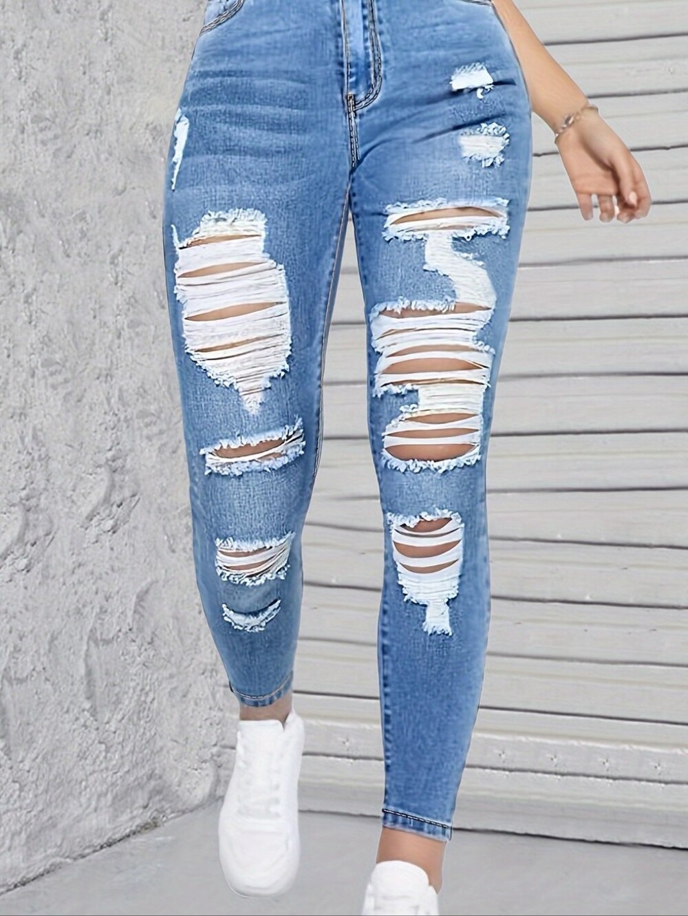 Plus Size Factory Distressed Jeans NWT
